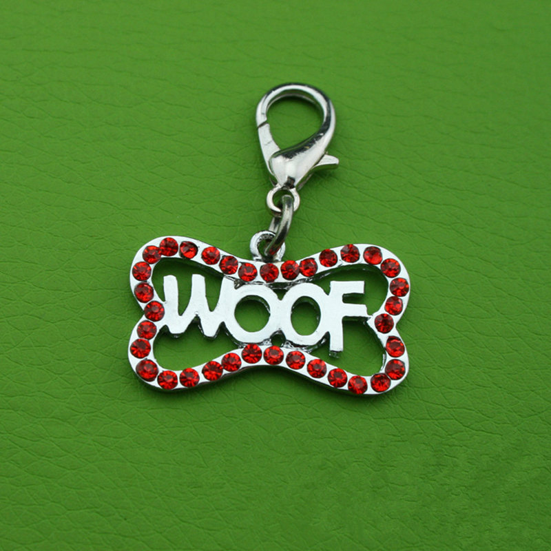 Pet Ornament Accessories Dog Pendant with Drill Dog Bone Pet Tag Decorations